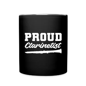 Proud Clarinetist Band Member Gift - Full Colour Mug - black - Front