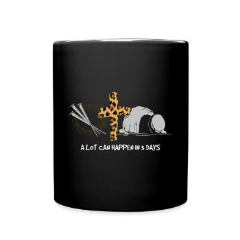 Beaucoup de choses peuvent arriver en 3 jours résurrection Jésus - Mug uni - noir - Devant