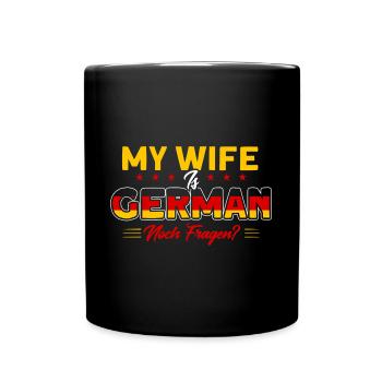 Deutsche Herkunft Deutschland Deutscher Stolz - Tasse einfarbig - Schwarz - Vorne