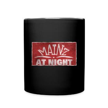 City of Mainz at night - Full Colour Mug - black - Front
