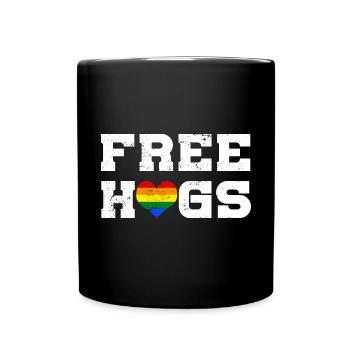 LGBT Rainbow Gay Pride Homo Lesbian Gay - Full Colour Mug - black - Front