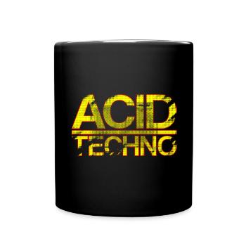 Acid Techno Red Yellow | Heavy Scratch Acid Techno - Full Colour Mug - black - Front