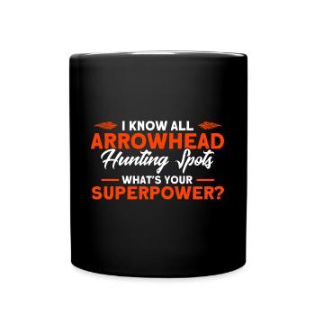 Flint Arrowhead Hunter Artifact Gift - Full Colour Mug - black - Front