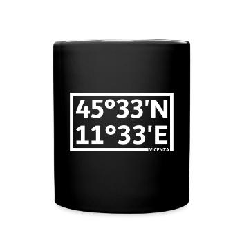 Coordonnées de Vicence - Mug uni - noir - Devant