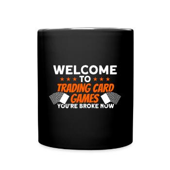 Trading Card Playing Card Card Game Gift - Full Colour Mug - black - Front