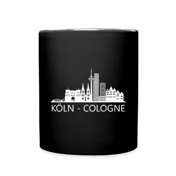 Ville de Cologne Skyline Cologne Ville Allemagne - Mug uni - noir - Devant