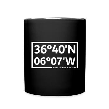 Jerez de la Frontera Coordinates - Full Colour Mug - black - Front