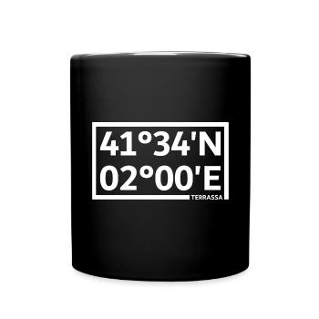 Terrassa Koordinaten - Tasse einfarbig - Schwarz - Vorne