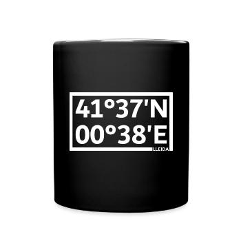 Coordonnées de Lleida - Mug uni - noir - Devant