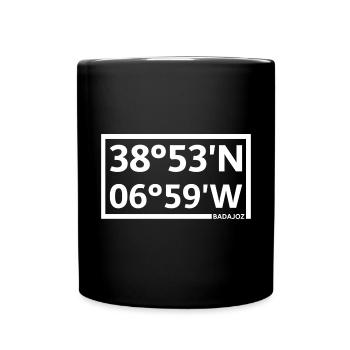 Coordonnées de Badajoz - Mug uni - noir - Devant