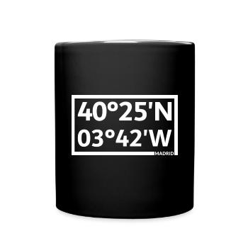 Madrid Coordinates - Full Colour Mug - black - Front