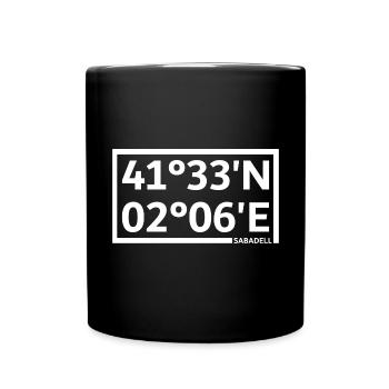 Coordonnées Sabadell - Mug uni - noir - Devant