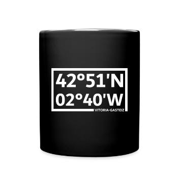 Vitoria-Gasteiz coordinates - Full Colour Mug - black - Front