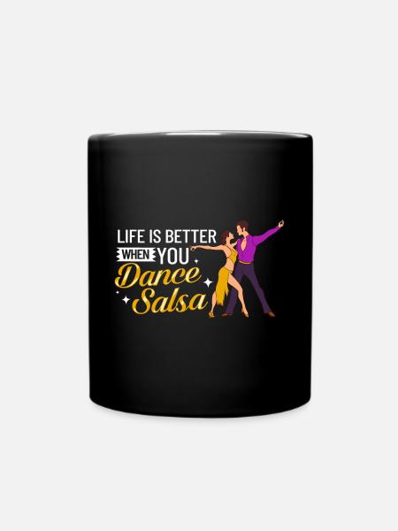 Salsa Tanz Musik Kurs Anfänger Workout Tänzer - Tasse einfarbig - Schwarz