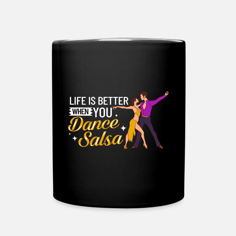 Salsa Tanz Musik Kurs Anfänger Workout Tänzer - Tasse einfarbig - Schwarz