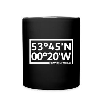 Kingston upon Hull Coordinates - Full Colour Mug - black - Front