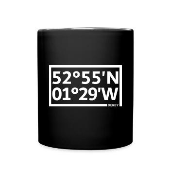 Coordonnées du derby - Mug uni - noir - Devant