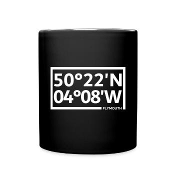 Coordonnées de Plymouth - Mug uni - noir - Devant