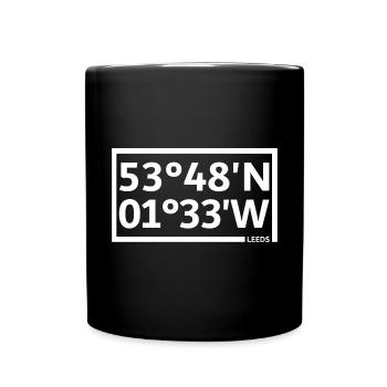 Leeds coordinates - Full Colour Mug - black - Front