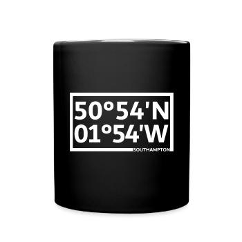 Southampton Coordinates - Full Colour Mug - black - Front
