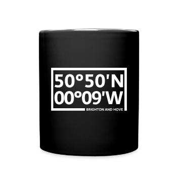 Brighton and Hove coordinates - Full Colour Mug - black - Front