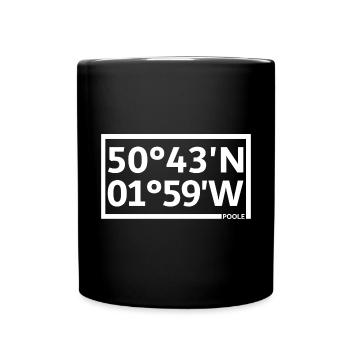 Coordonnées de la piscine - Mug uni - noir - Devant