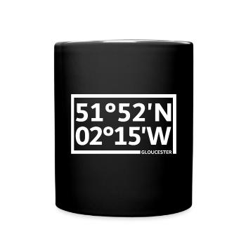 Gloucester Coordinates - Full Colour Mug - black - Front