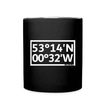 Lincoln Coordinates - Full Colour Mug - black - Front