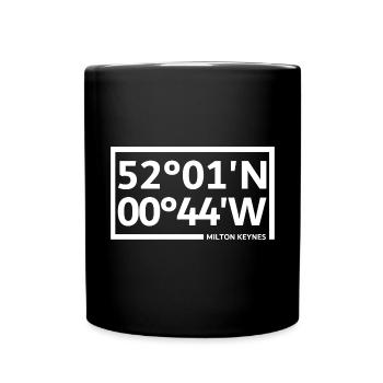 Milton Keynes Koordinaten - Tasse einfarbig - Schwarz - Vorne