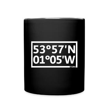 Coordonnées de York - Mug uni - noir - Devant