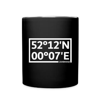 Cambridge Koordinaten - Tasse einfarbig - Schwarz - Vorne