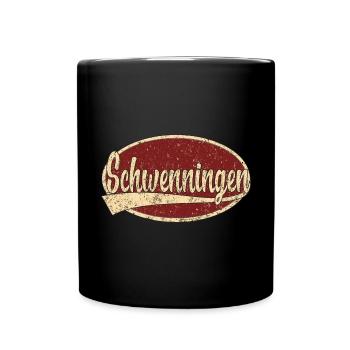 Schwenningen retro design - Tasse einfarbig - Schwarz - Vorne