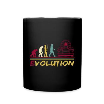 Airboat Swamp Boat Hovercraft Evolution Vintage - Full Colour Mug - black - Front