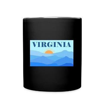Natur Virginia Design für stolze Virginier - Tasse einfarbig - Schwarz - Vorne