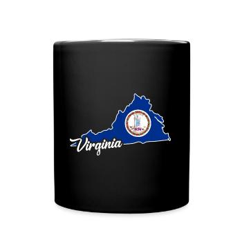 Flagge von Virginia Design für stolze Virginier - Tasse einfarbig - Schwarz - Vorne