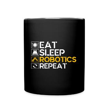 Robotics Robotics Engineer Robot Gift - Full Colour Mug - black - Front