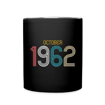 Octobre 1962 - Cadeau du 60e anniversaire. Légende. - Mug uni - noir - Devant