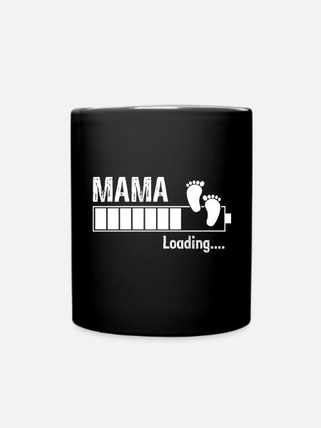 Mama loading - Tasse einfarbig - Schwarz