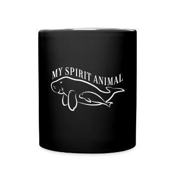I love Dugongs Manatees my spirit - Full Colour Mug - black - Front
