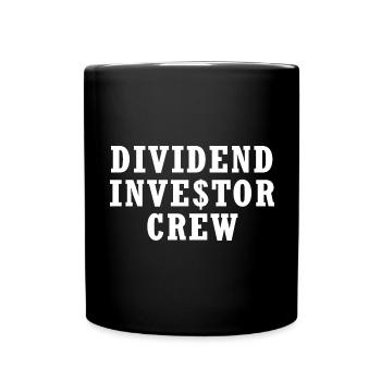Dividendes Actions Bourse Dividende Investisseur Équipage - Mug uni - noir - Devant