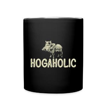 Chasse au sanglier chasseur sanglier - Mug uni - noir - Devant