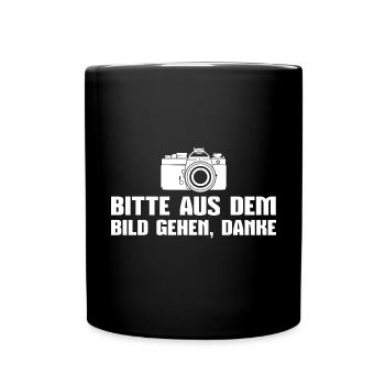 Fotograf Bitte aus dem Bild gehen Fotografie - Tasse einfarbig - Schwarz - Vorne