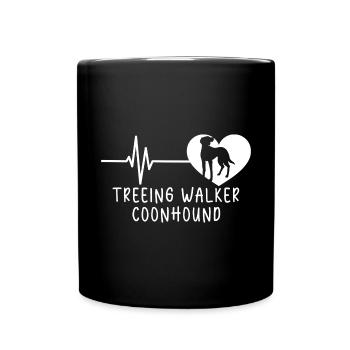 Treeing Walker Coonhound - Tasse einfarbig - Schwarz - Vorne
