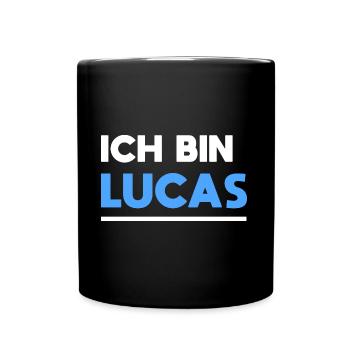 Lucas Name Spruch für stolze Lucas - Tasse einfarbig - Schwarz - Vorne