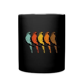 Budgerigar Perruche Oiseau Cadeau pour animaux de compagnie - Mug uni - noir - Devant