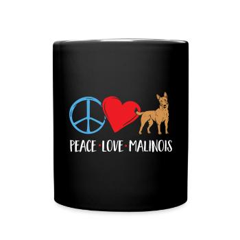 Malinois Belgian Shepherd Mechelaar Dog - Full Colour Mug - black - Front