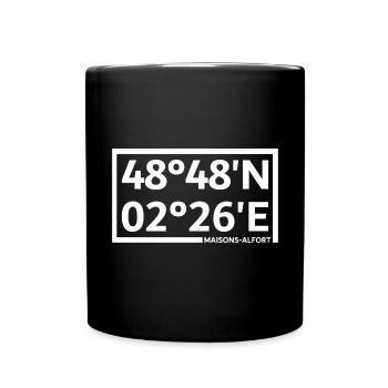 Coordonnées de Maisons-Alfort - Mug uni - noir - Devant