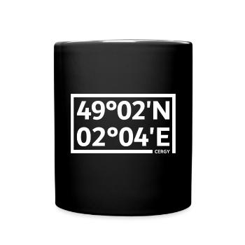 Coordonnées de Cergy - Mug uni - noir - Devant