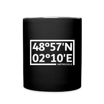Sartrouville coordinates - Full Colour Mug - black - Front