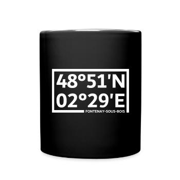 Fontenay-sous-Bois coordinates - Full Colour Mug - black - Front